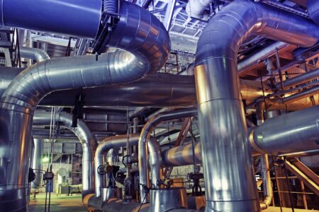 Industrial plant - interior with piping