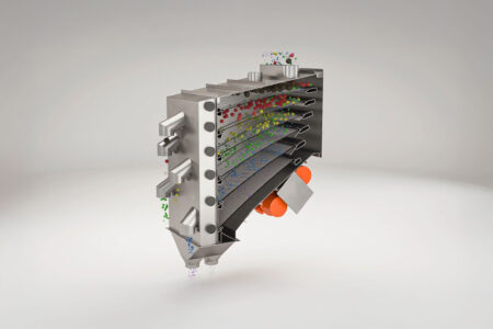 SIEBTECHNIK TEMA Multiple Deck Sizer - Compact, low weight, easy to integrate. From 2 to 7 fractions. Modular design. Easy screen change, low maintenance. - inside view