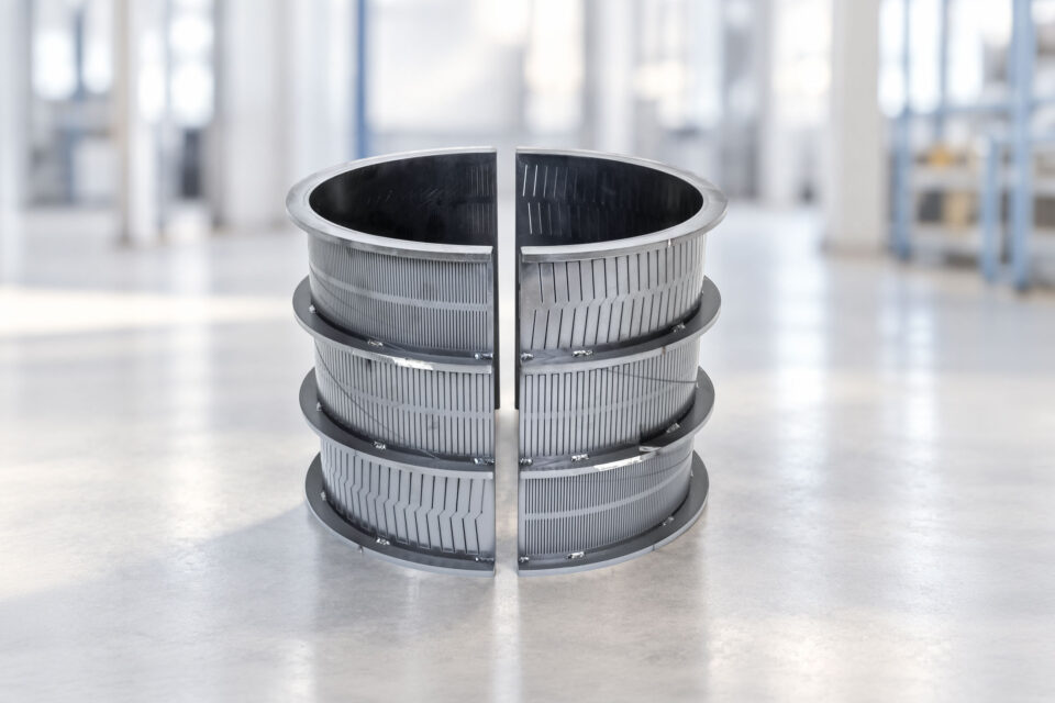 Inflotek water-jet screens - screen basket