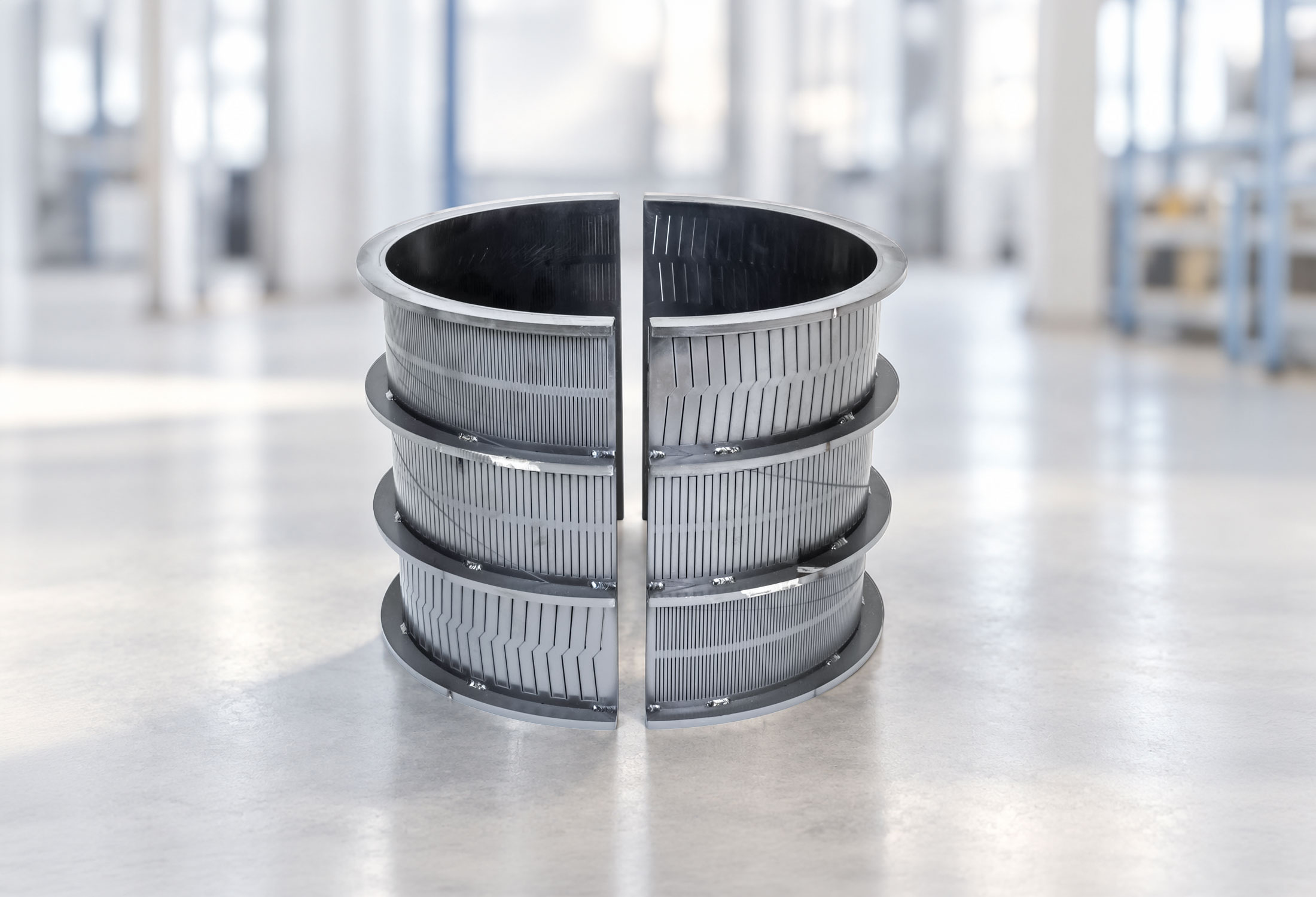 Inflotek water-jet screens - screen basket